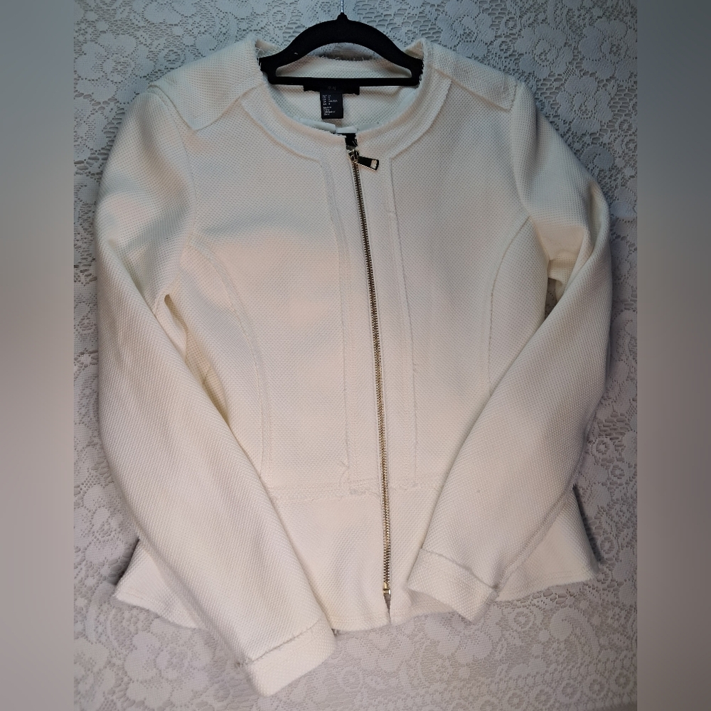 NWT H&M White JACKET Size 8 - Picture 2 of 16
